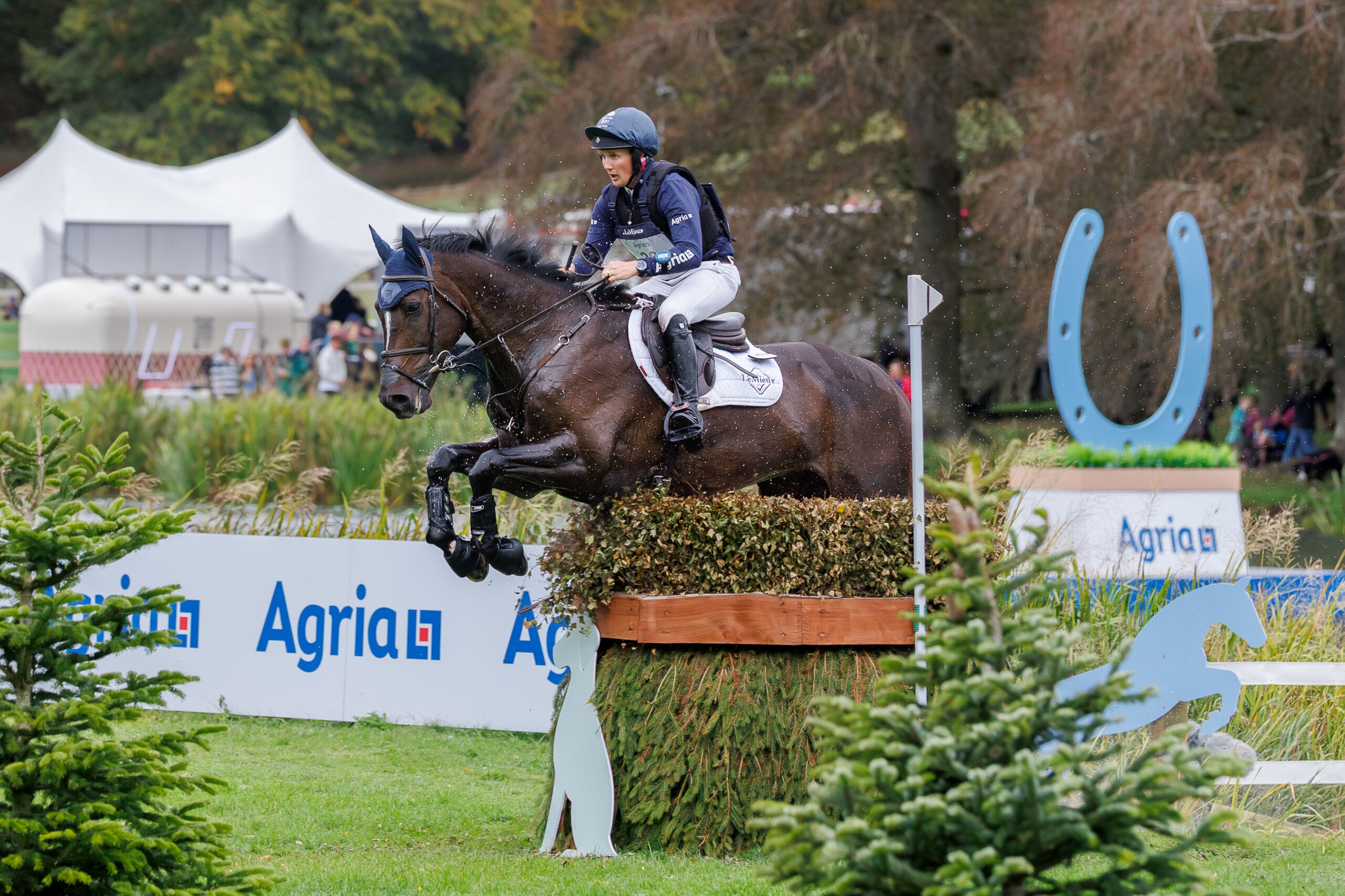 Tom McEwen (GBR) and The Fieldmaster during the Cross Country for the Agria CCI4*-L. 2026 Agria Blenheim Palace International Horse Trials. Woodstock, Oxford. England. Saturday 19 September 2026. Copyright Photo: Libby Law Photography
